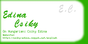 edina csiky business card